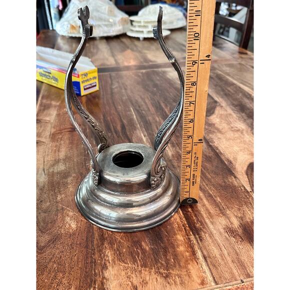 Vintage Silver Plate Carafe Coffee Tea Holder Stand - Picture 12 of 13